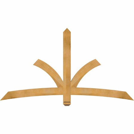 Ekena Millwork Davenport Rough Sawn Timber Gable Bracket, Western Red Cedar, 72"W x 39"H x 2"D x 4"F, 13/12 Pitch GBW072X39X0204DAV00RWR